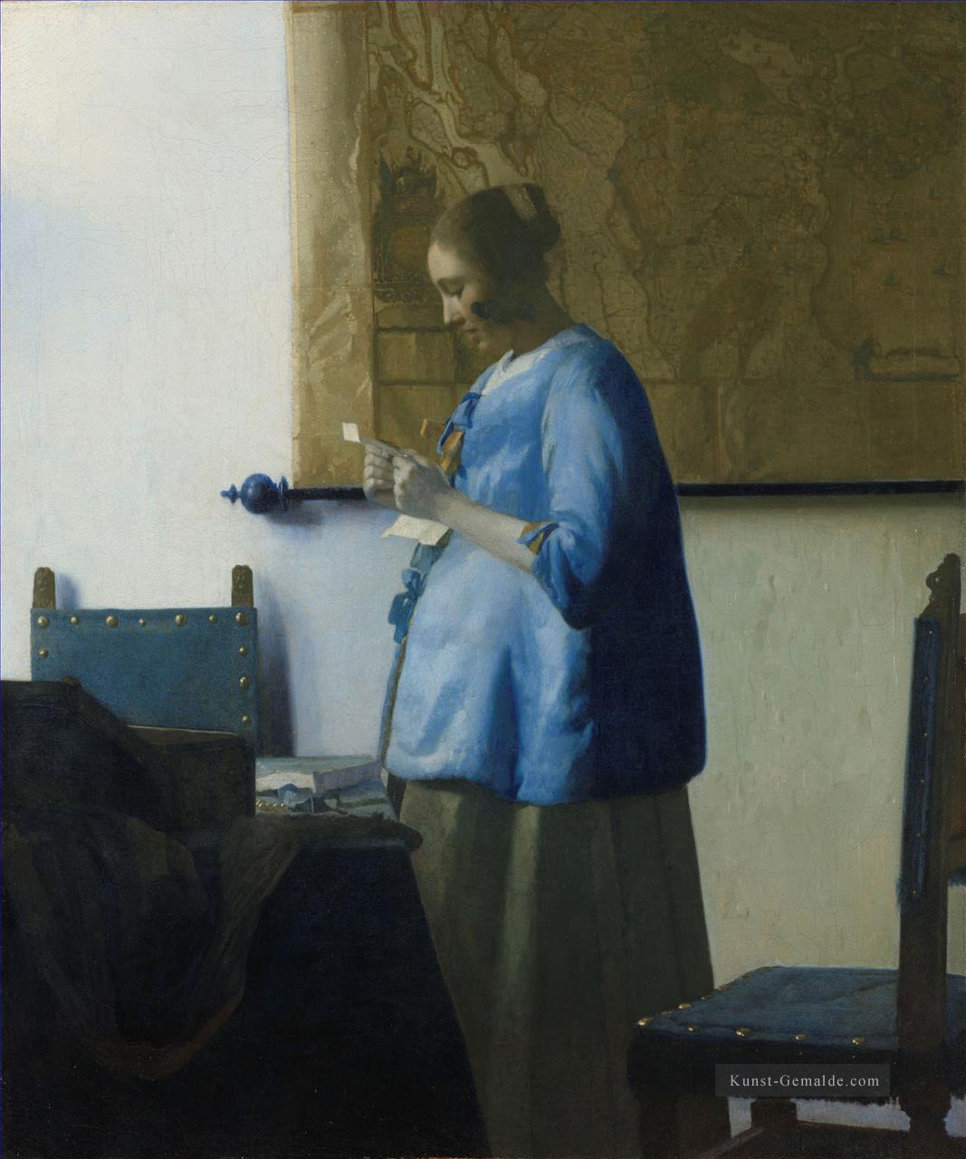 Frau liest in einem Brief Barock Johannes Vermeer Ölgemälde